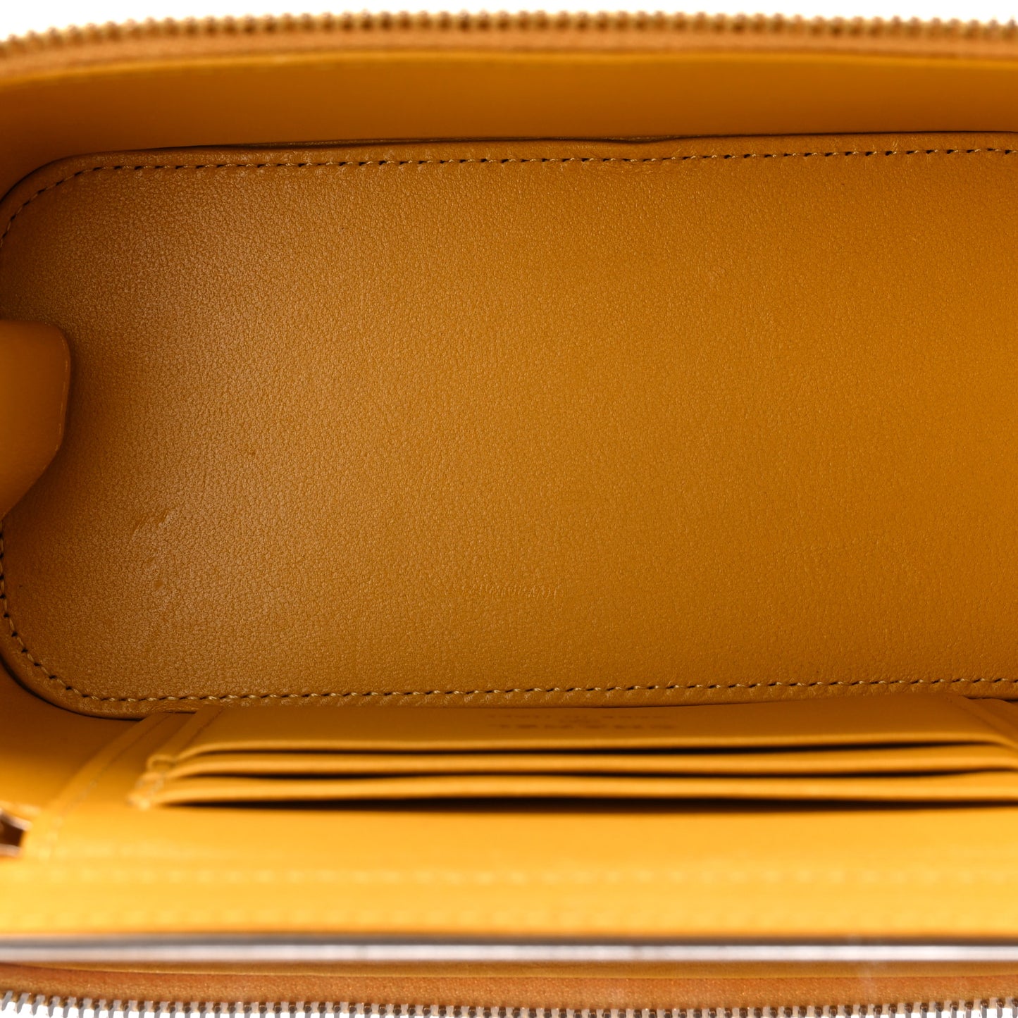 Lambskin Quilted Small Charming Top Handle Vanity Case With Chain Yellow