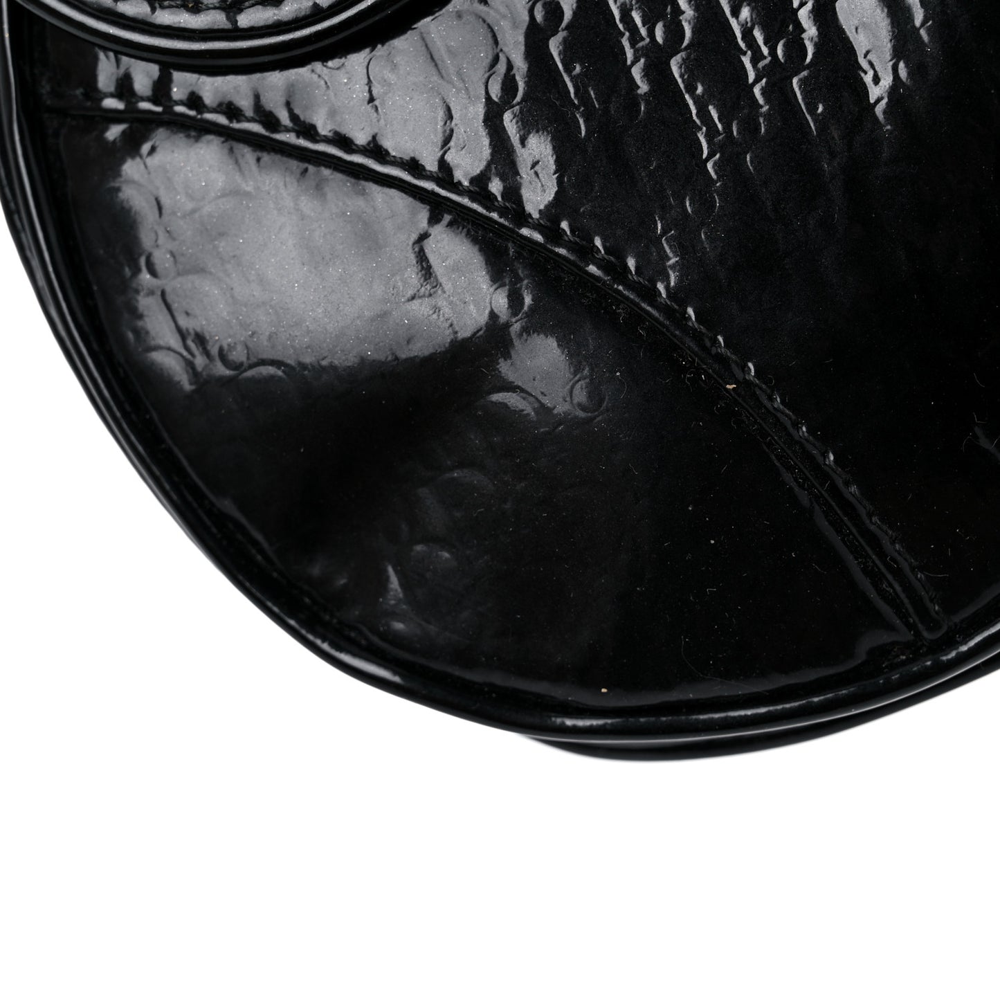 Patent Monogram Mini Saddle Bag Black