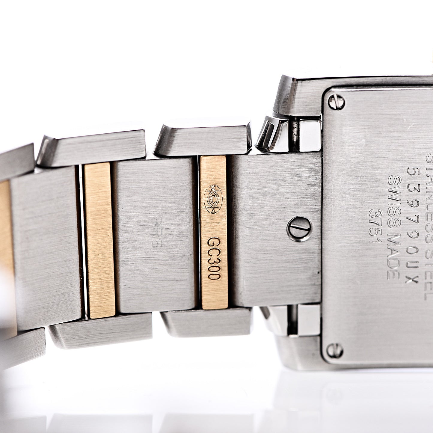 Stainless Steel 18K Yellow Gold 25mm Tank Francaise Quartz Watch