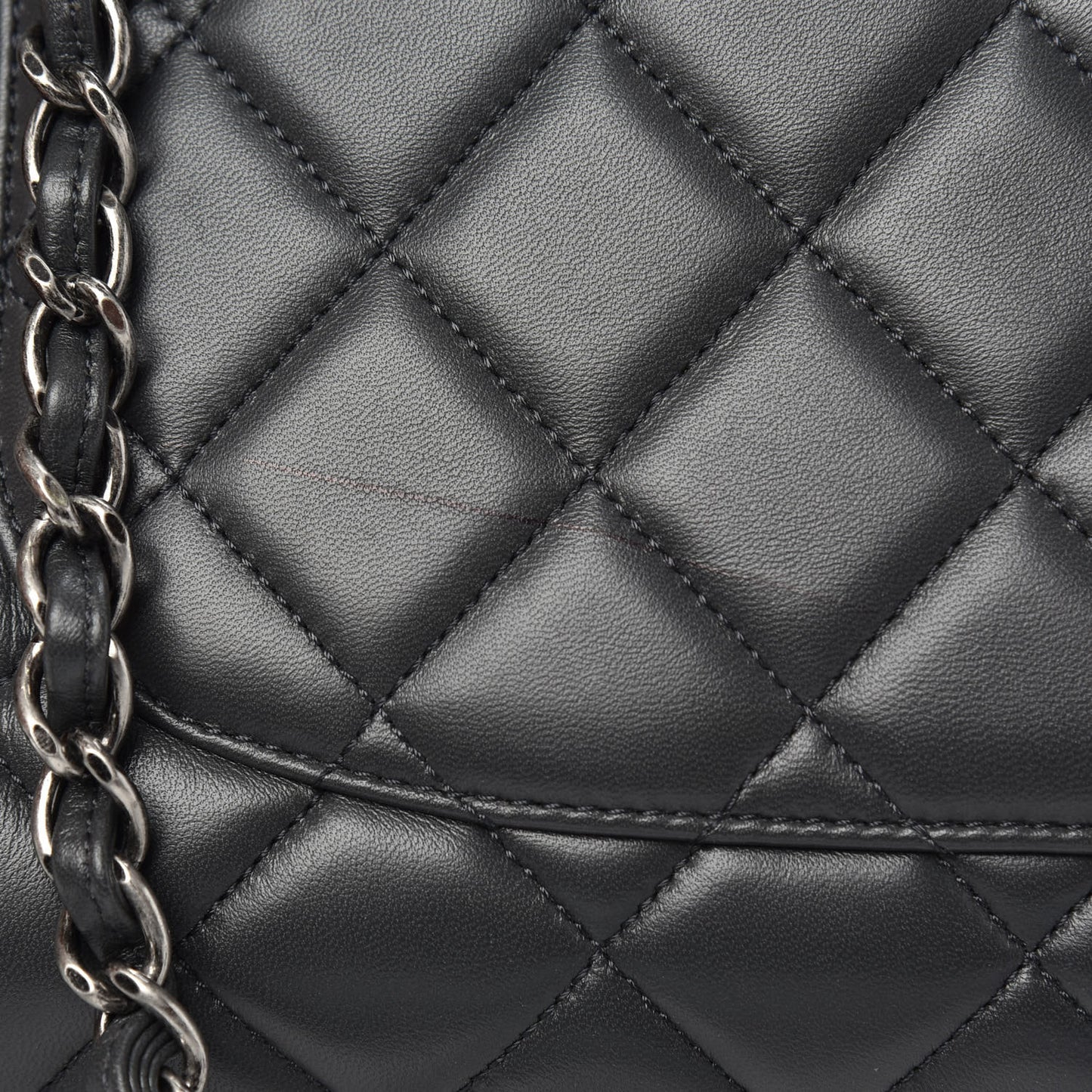Lambskin Quilted Large Trendy CC Dual Handle Flap Bag Dark Grey