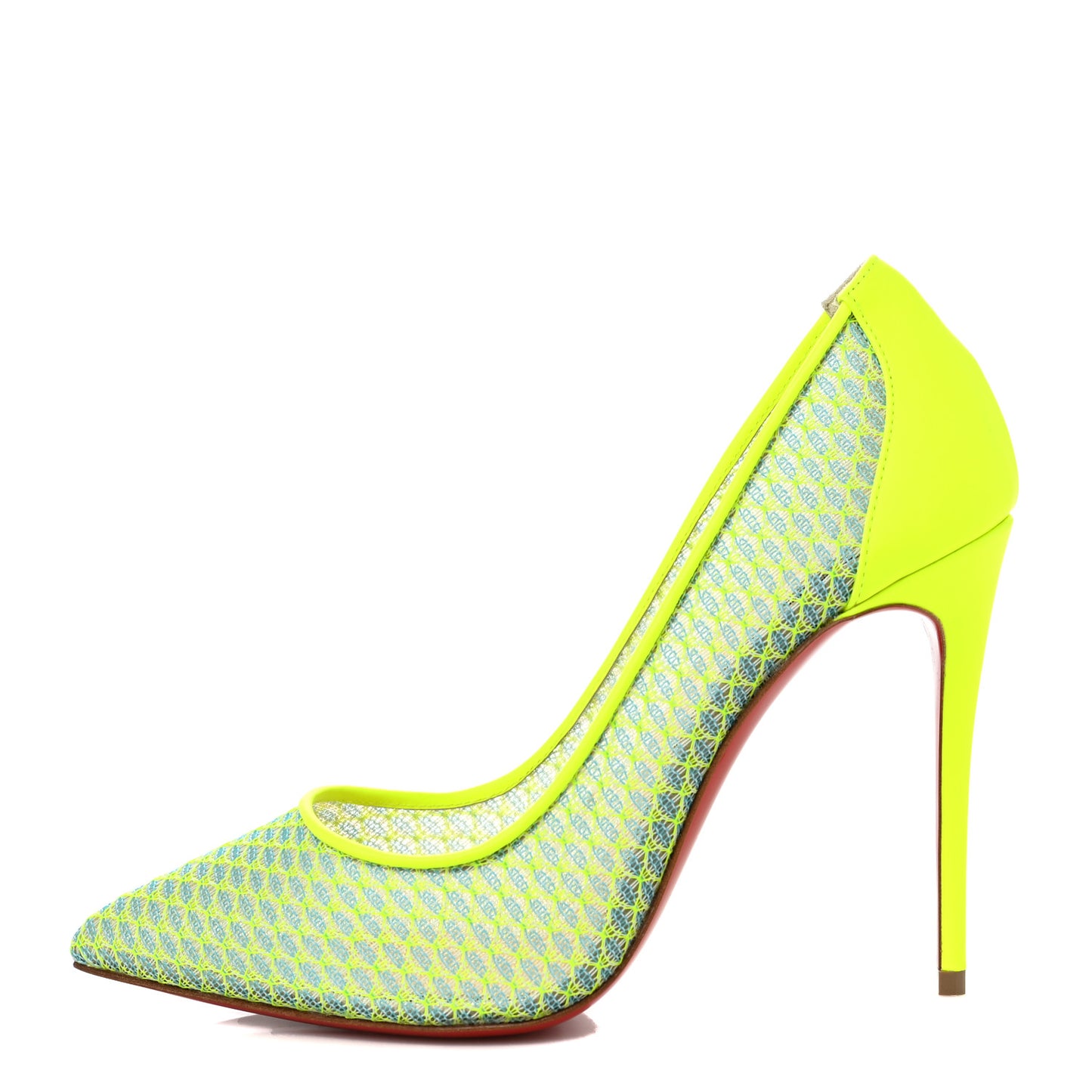Fishnet Follies Lace 100 Pumps 36.5 Neon Yellow