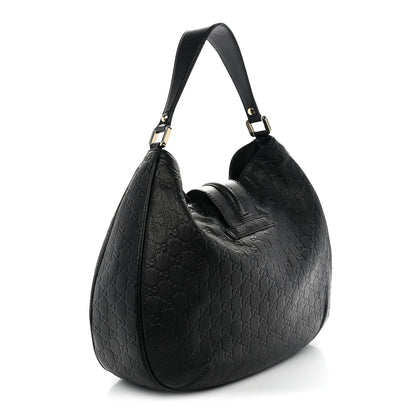 Gucci Guccissima Large New Ladies Web Hobo Black 3 of 11