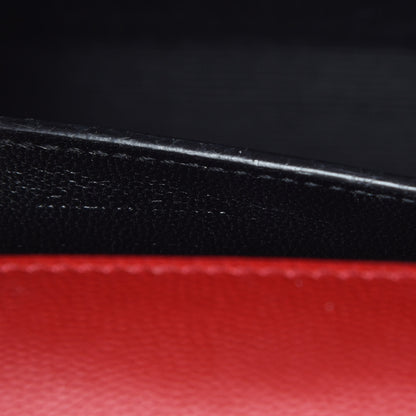 Saint Laurent Grain De Poudre Classic Monogram Cassandre Clutch New Red 7 of 10