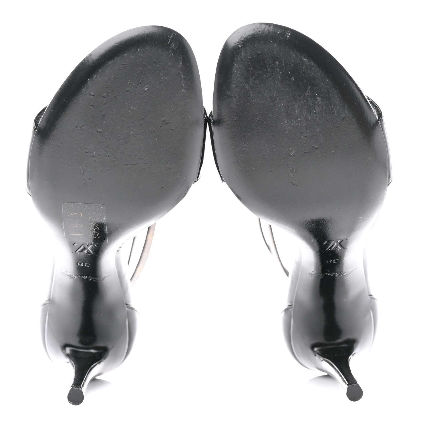 Louis Vuitton Patent Monogram Call Back Sandals 38 Black 6 of 13