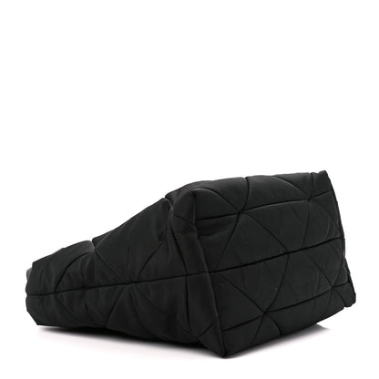 Prada Re-Nylon Nappa Triangle Quilted Padded Double Handled Zip Pocket Tote Black 4 of 12