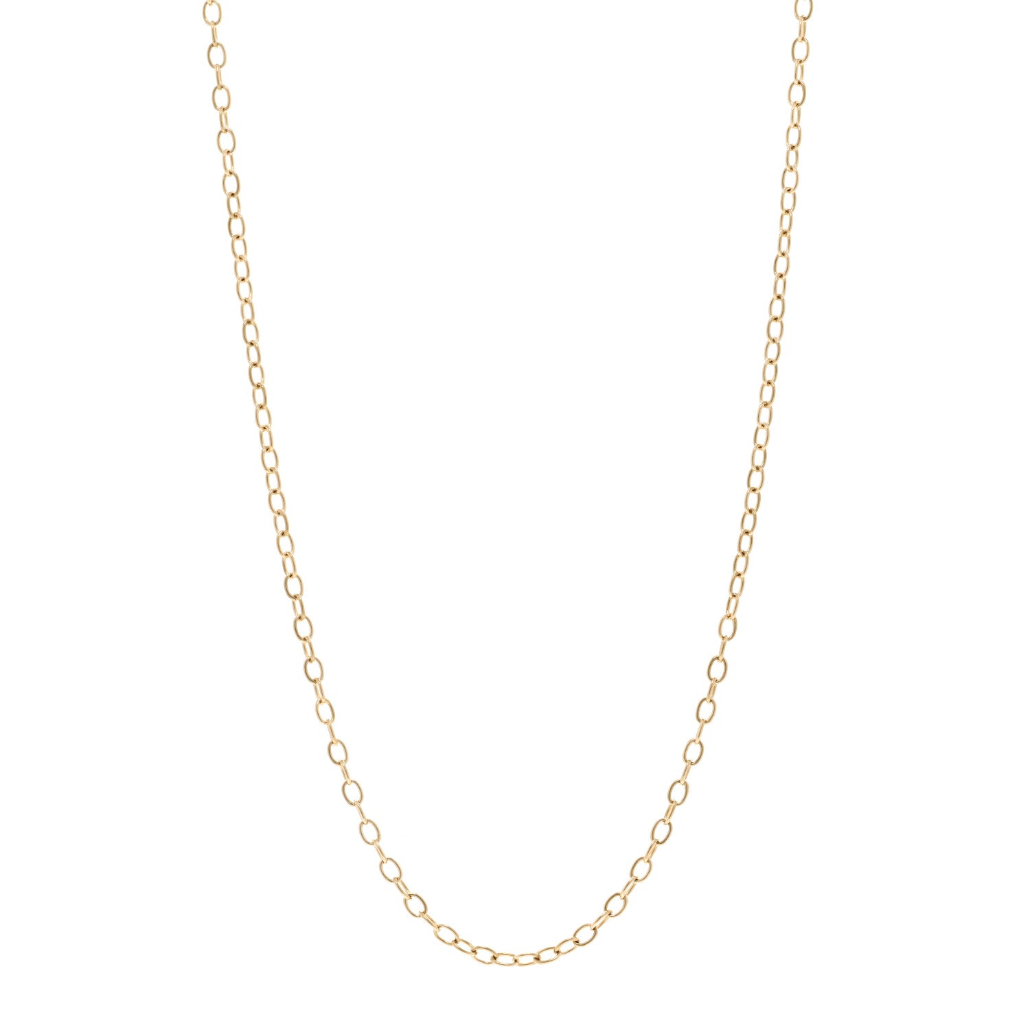 Temple St. Clair 18K Yellow Gold Extra Small Oval Chain Necklace 18" 1 of 5