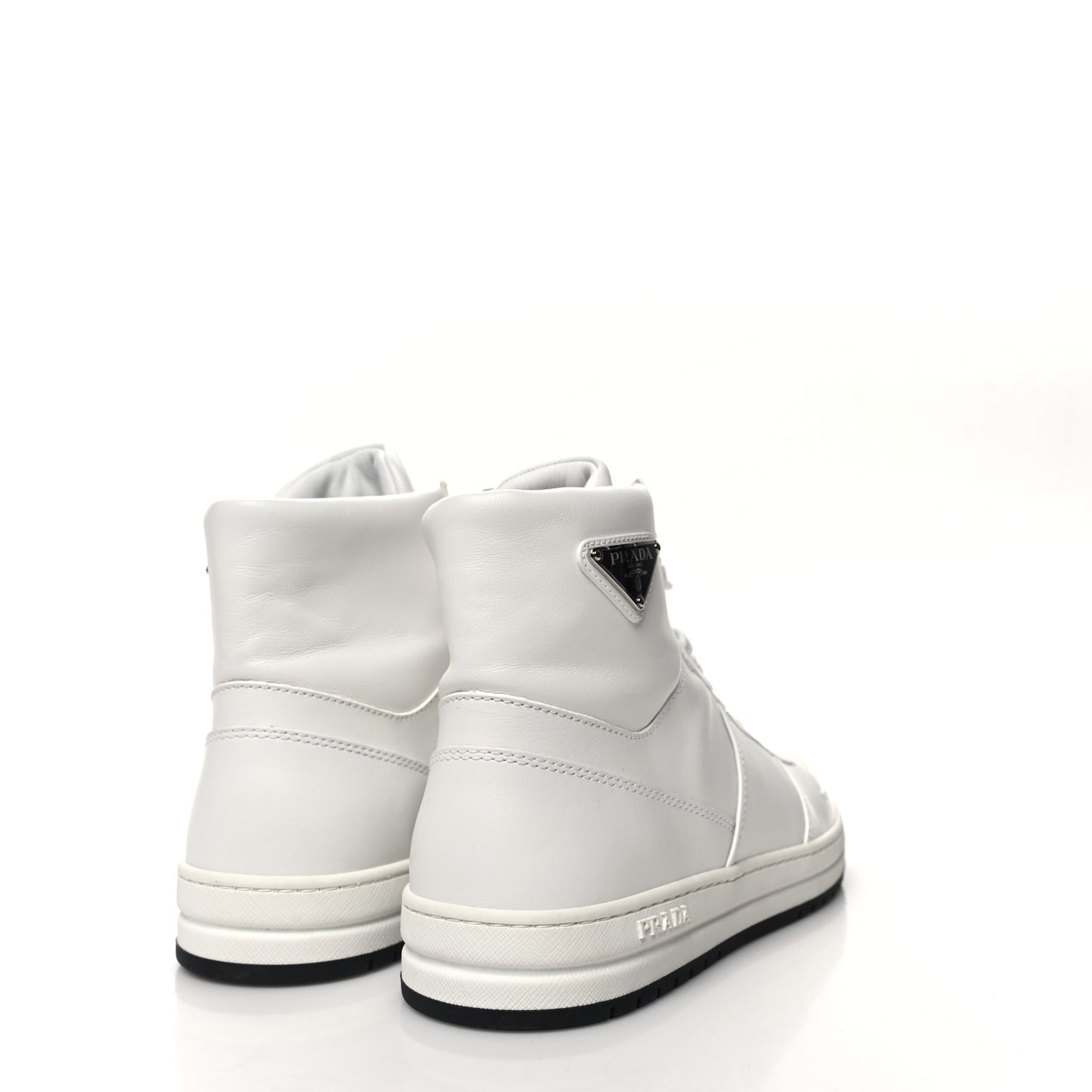 Vitello Rois Triangle Womens Downtown High Top 30mm Sneakers 41 White Black