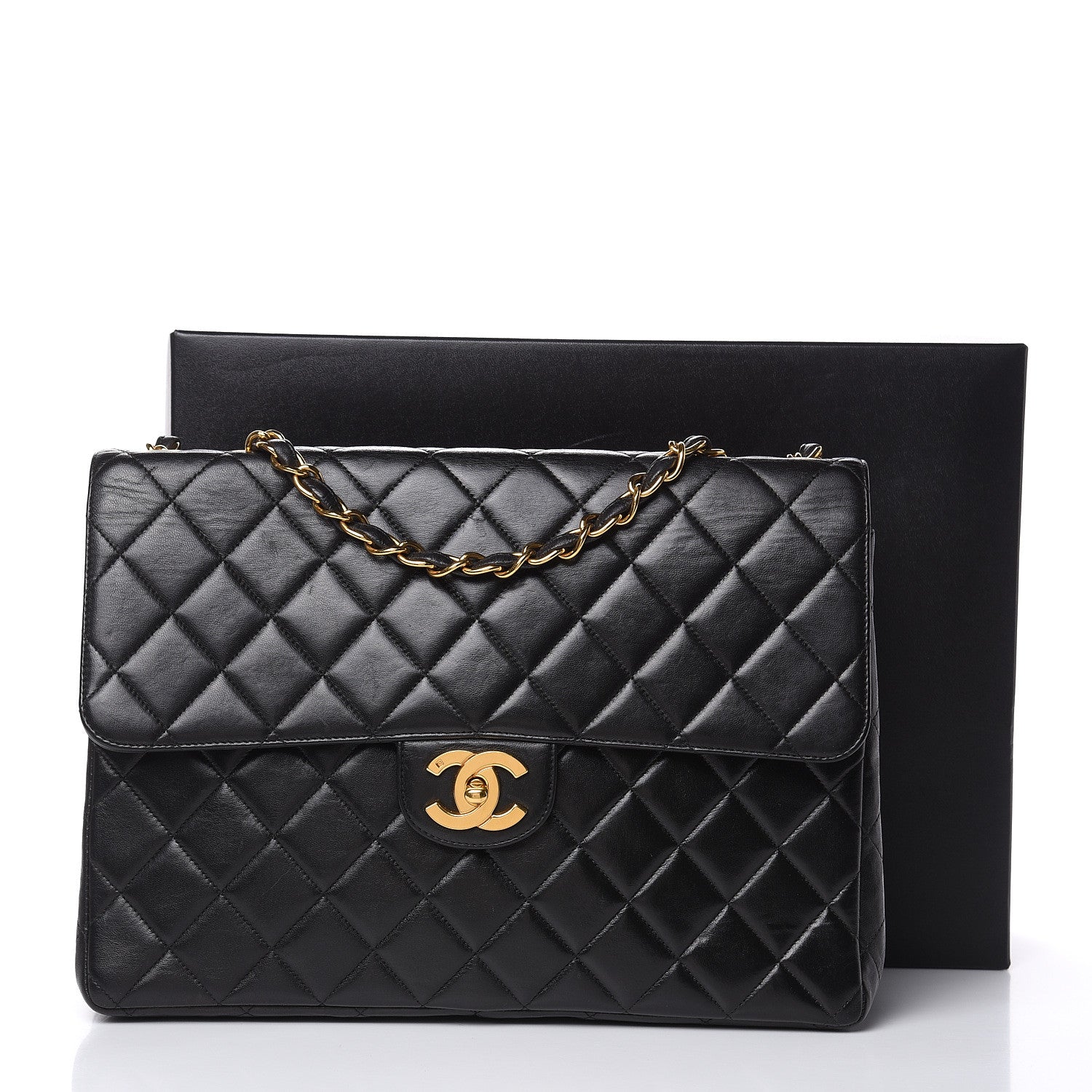 Chanel Lambskin Quilted Jumbo Single Flap Black 20 of 20