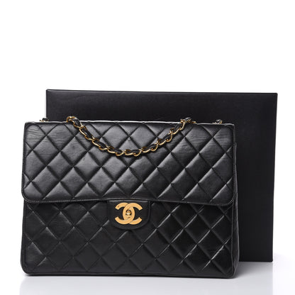 Chanel Lambskin Quilted Jumbo Single Flap Black 20 of 20