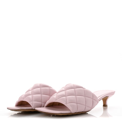 Bottega Veneta Nappa Padded Kitten Heel Mule Sandals 37.5 Cameo 4 of 10