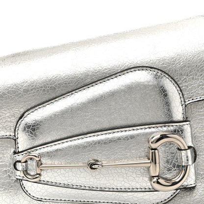 Gucci Metallic Demetra Small Horsebit 1955 Asymmetric Shoulder Bag Silver 8 of 12
