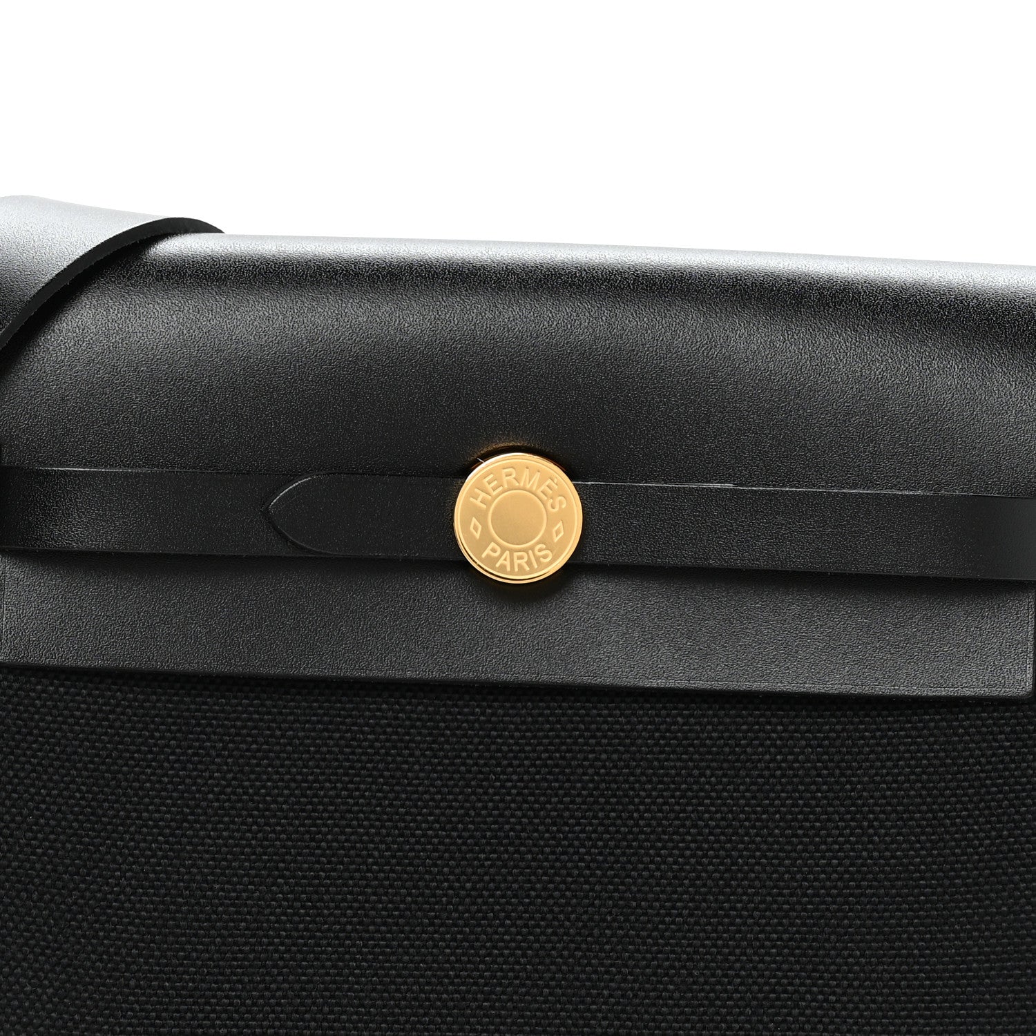 Hermes Military Toile Vache Hunter Herbag Zip Retourne 20 Black 8 of 11