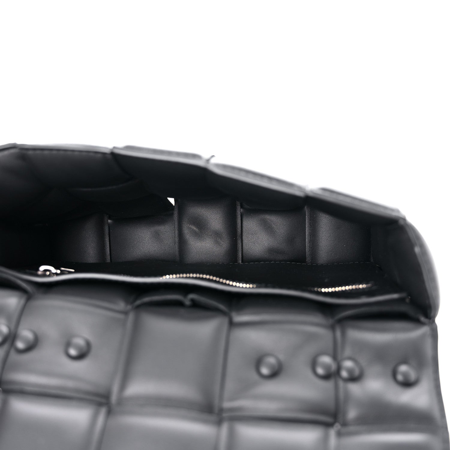Bottega Veneta Lambskin Maxi Intreccio Padded Chain Cassette Crossbody Bag Black 5 of 8