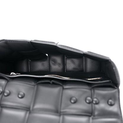 Bottega Veneta Lambskin Maxi Intreccio Padded Chain Cassette Crossbody Bag Black 5 of 8