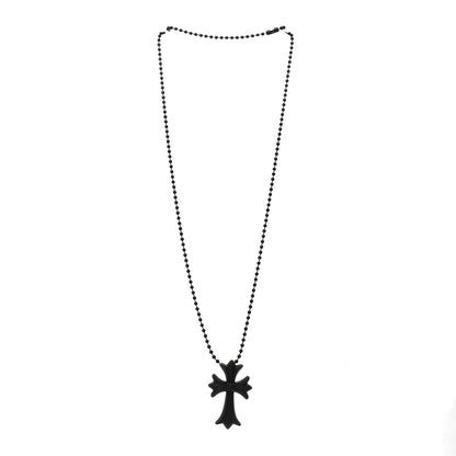 Chrome Hearts Silicone Silichrome Cross Pendant Necklace Black 3 of 4