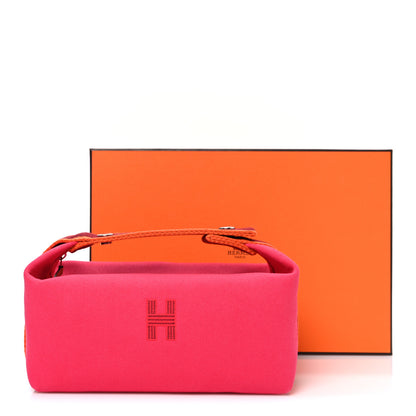 Hermes Canvas Small Bride-A-Brac Pouch Hibiscus 7 of 7