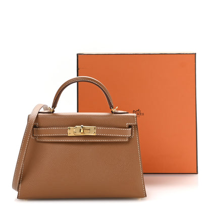Hermes Epsom Mini Kelly Sellier 20 Gold 10 of 10
