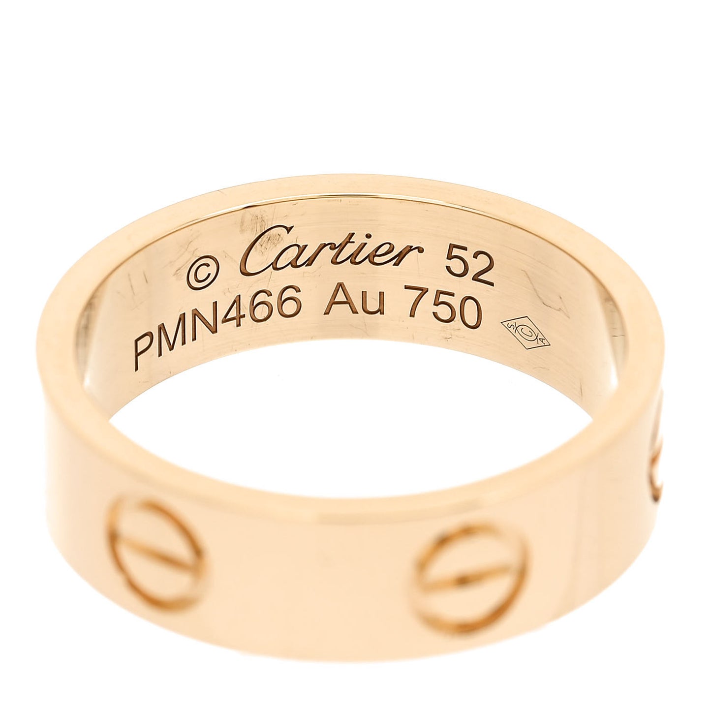 18K Yellow Gold 5.5mm LOVE Ring 52 6
