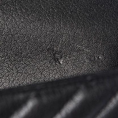 Saint Laurent Sheepskin Matelasse Chevron Monogram Large College Satchel Black 8 of 9