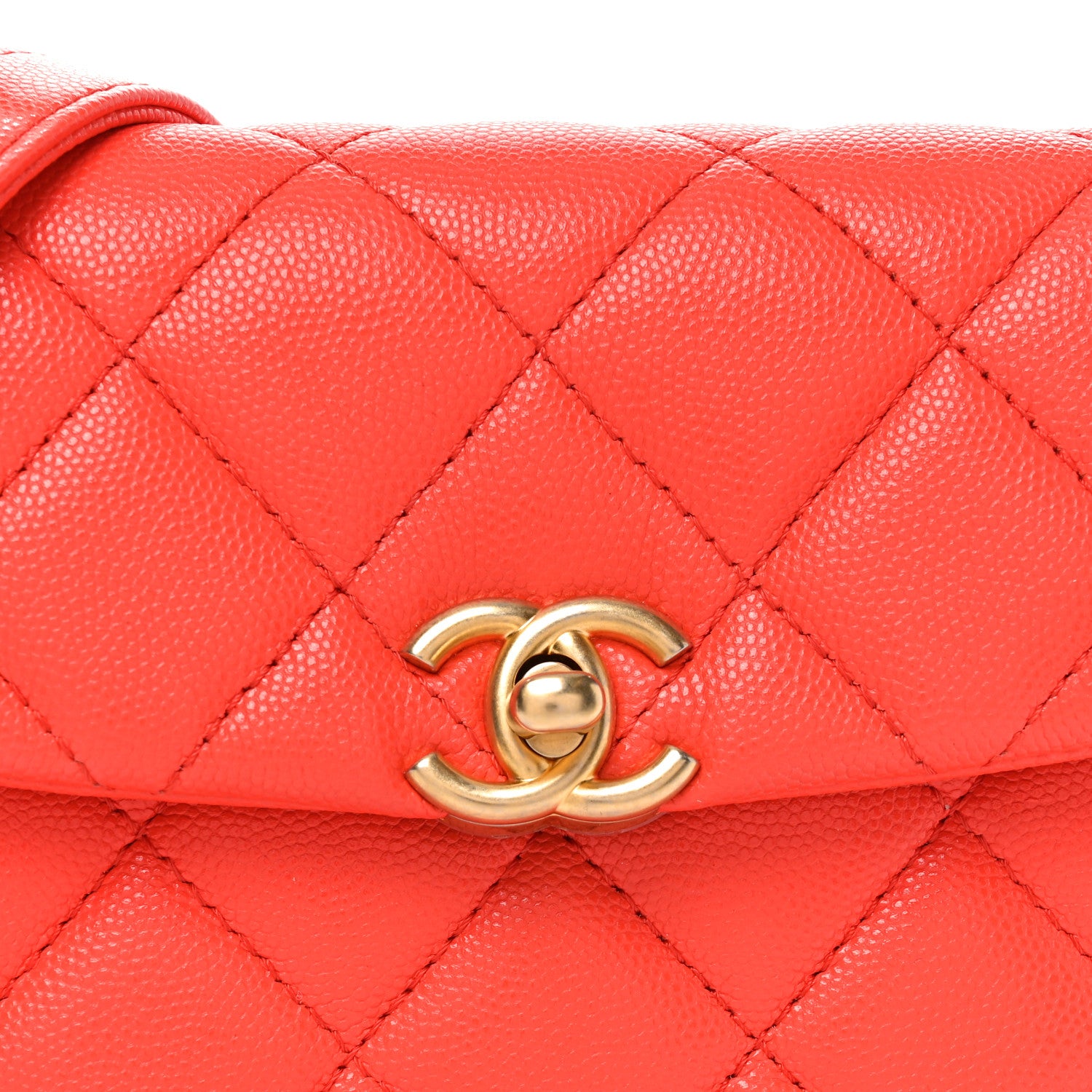 Chanel Caviar Quilted 31 Rue Cambon Mini Top Handle Flap Orange 8 of 11