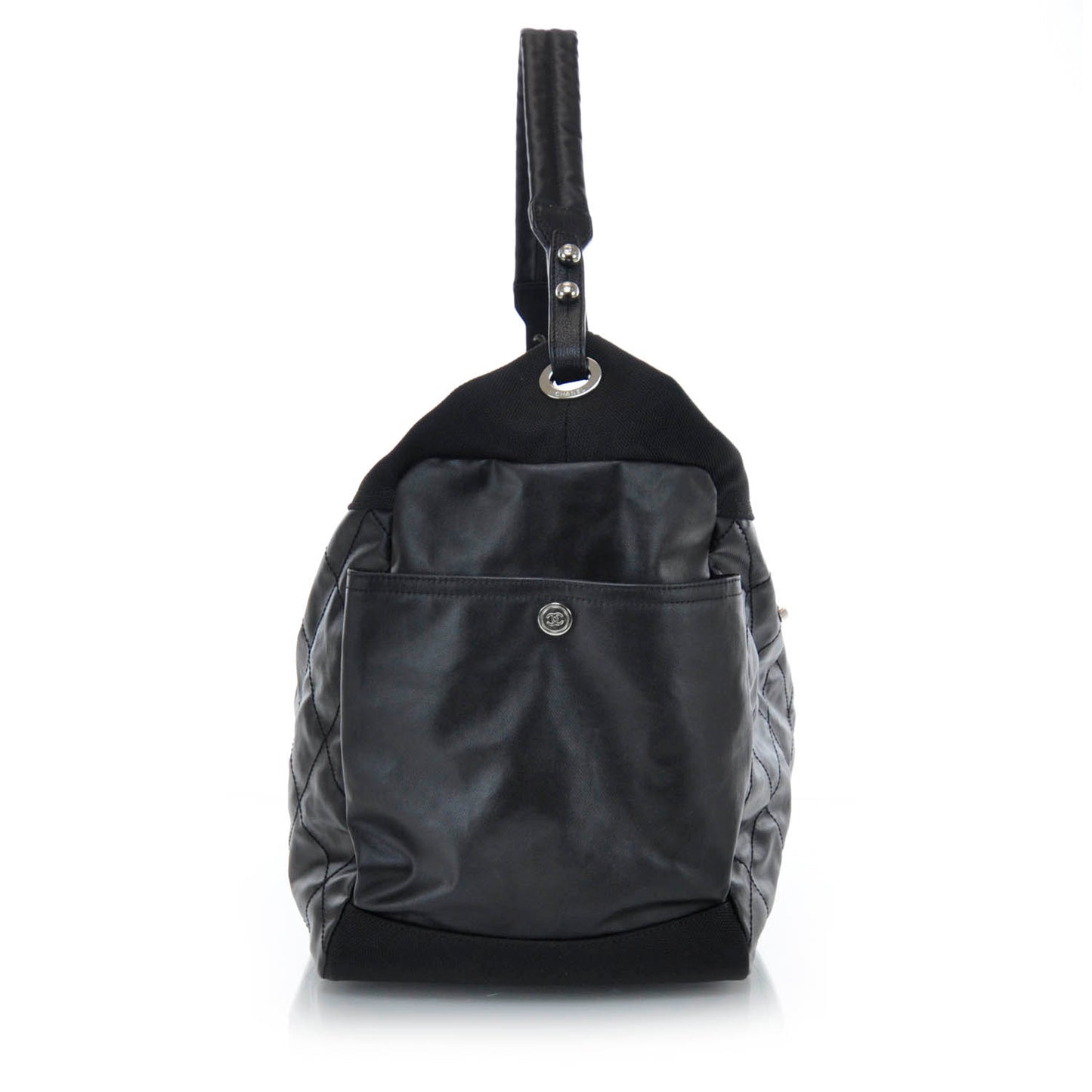Coated Canvas Paris Biarritz XL Travel Bag Black
