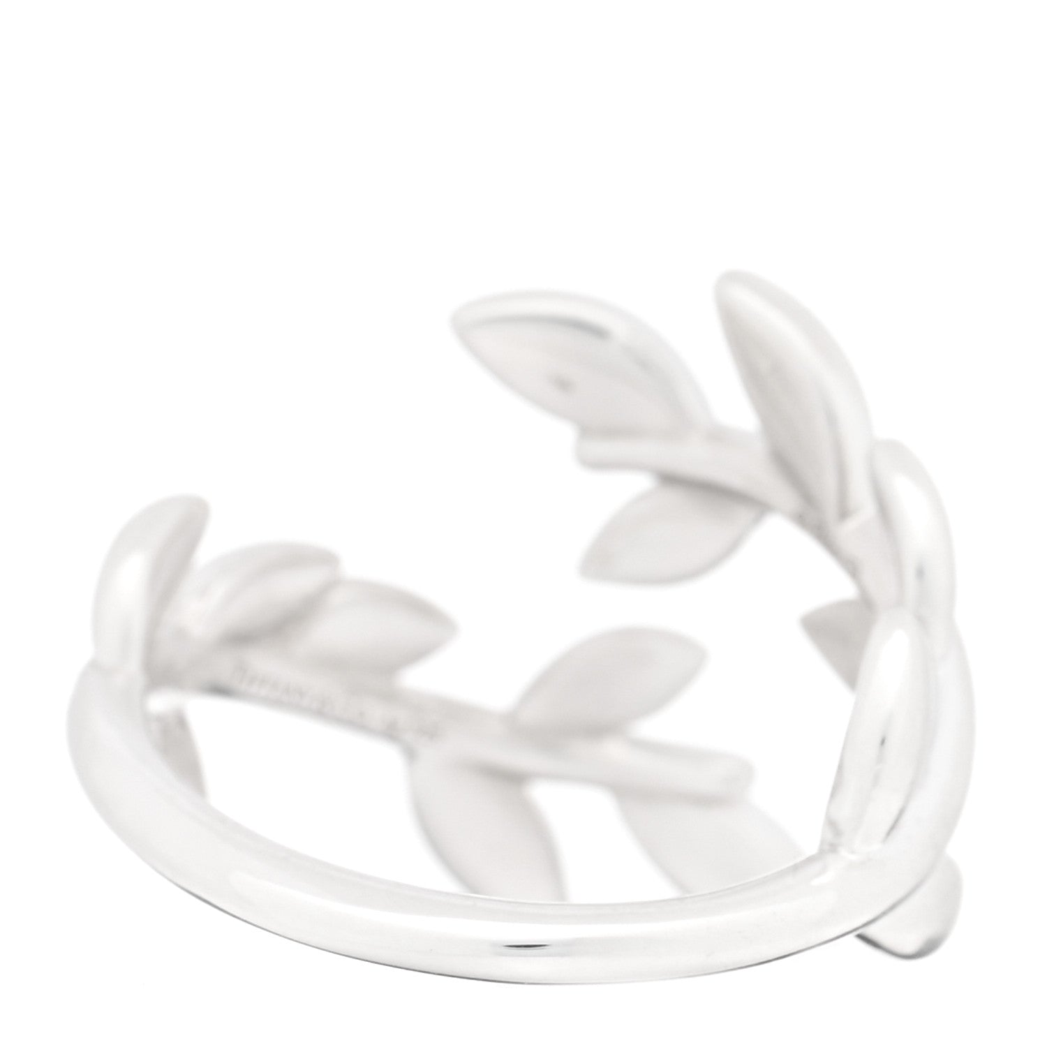 Tiffany Sterling Silver Paloma Picasso Olive Leaf Bypass Ring 53 6.5 3 of 5