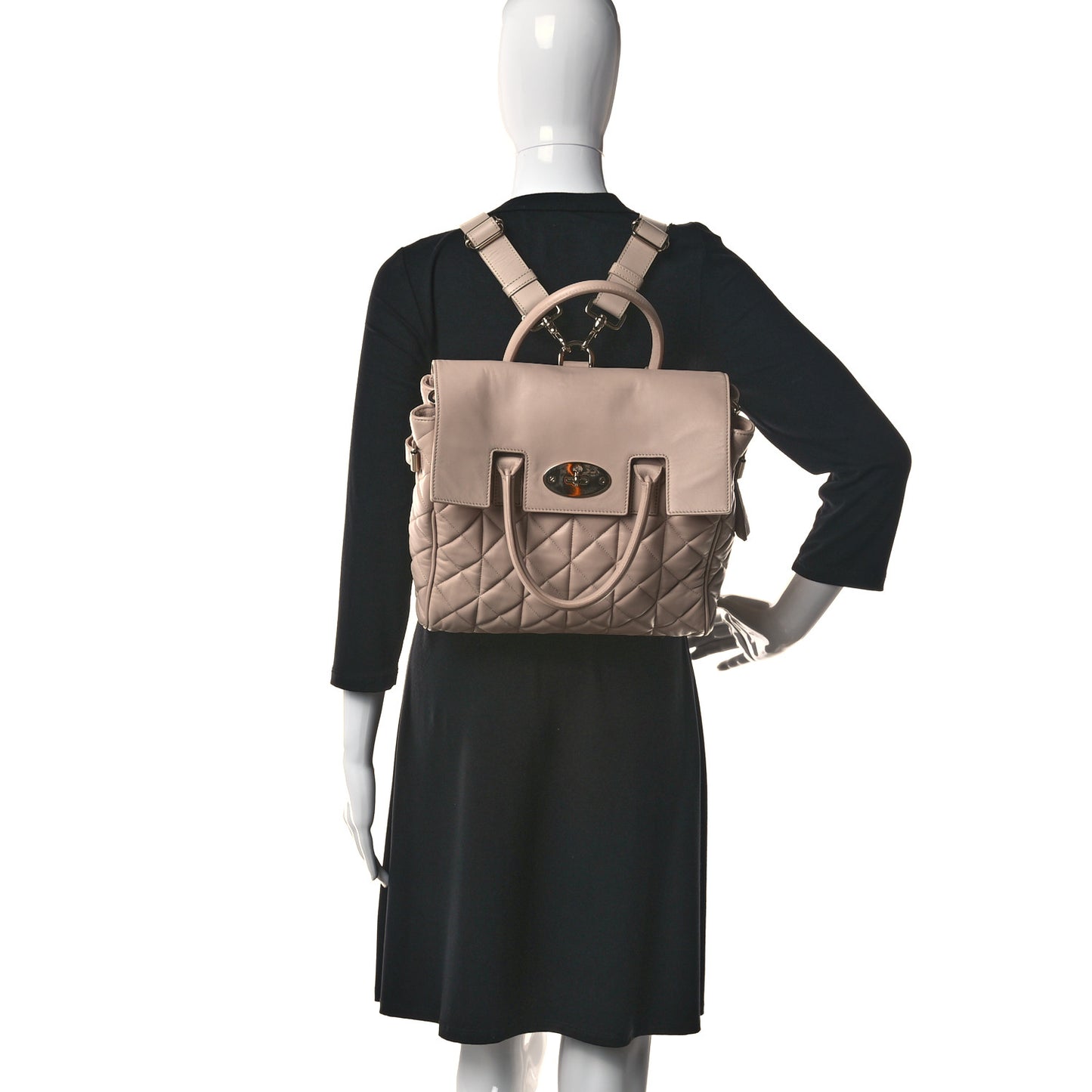 Nappa Quilted Cara Delevingne Convertible Bag Oatmeal