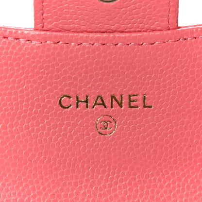 Chanel Caviar Quilted Flap Card Holder Wallet Pink 7 of 12