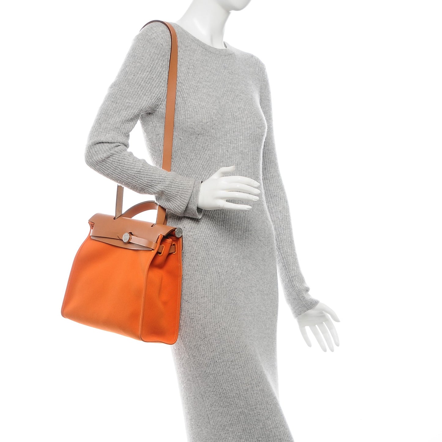 Natural Barenia Toile Herbag Zip 31 PM Orange