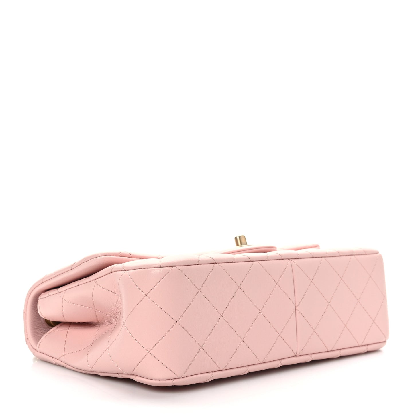 Lambskin Quilted Small Sweet Camellia Flap Light Pink