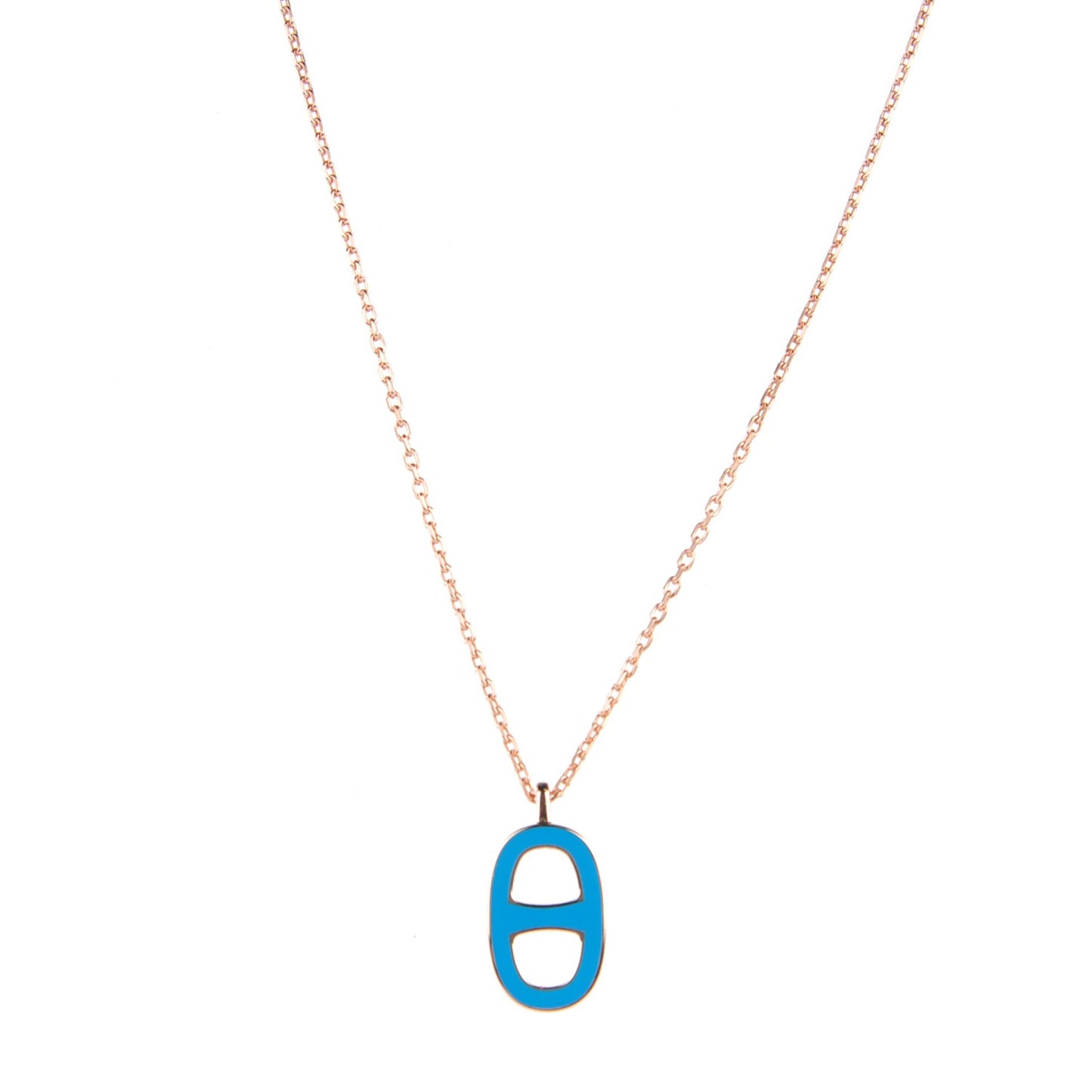 Laquered Iliade Pendant Necklace Bleu Paradis