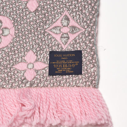 Louis Vuitton Wool Silk Logomania Shine Scarf Pink 4 of 4
