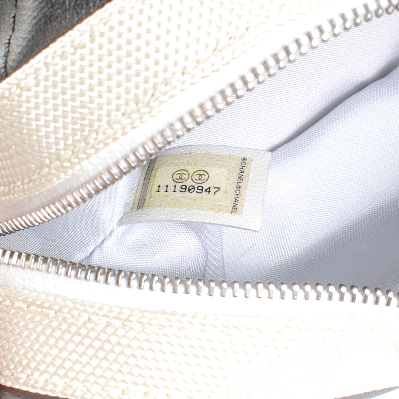 Coated Canvas Paris Biarritz Makeup Pouch Silver