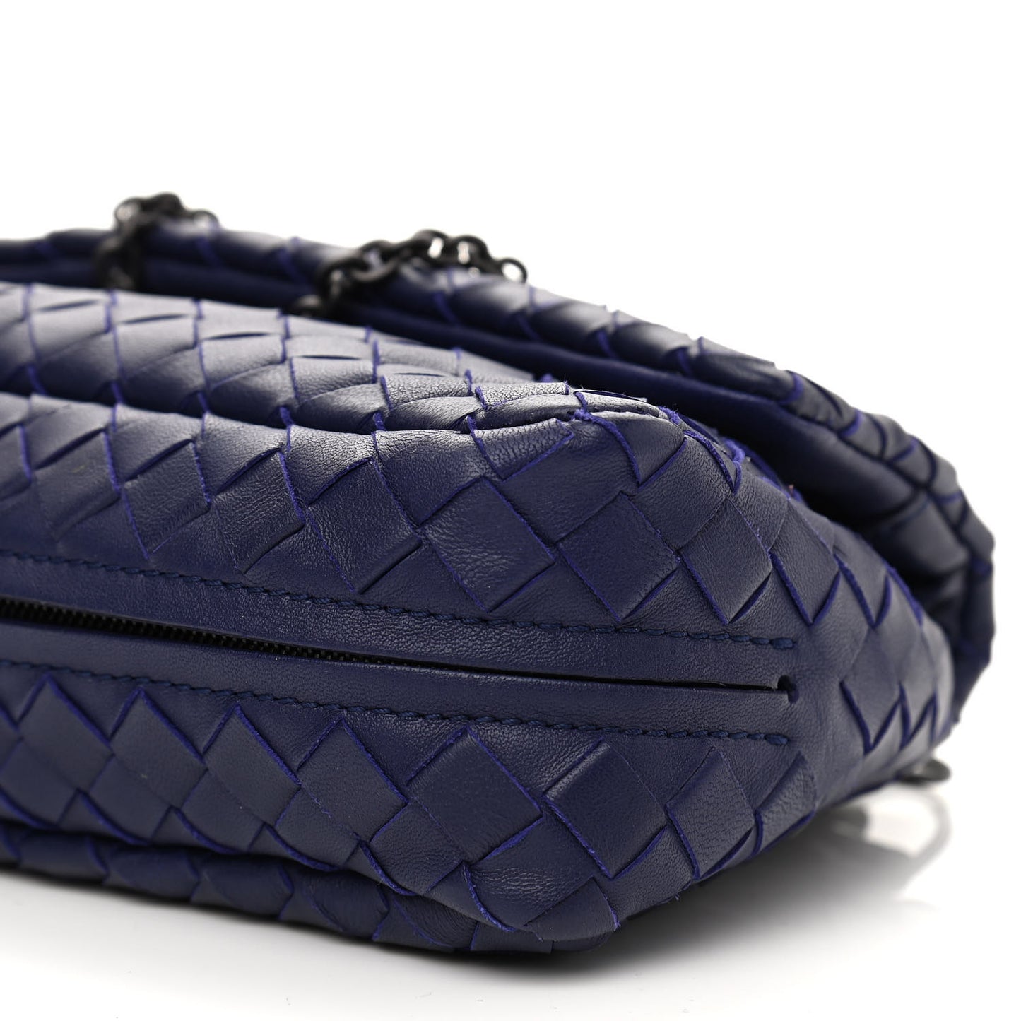 Nappa Intrecciato Small Chain Crossbody Atlantic