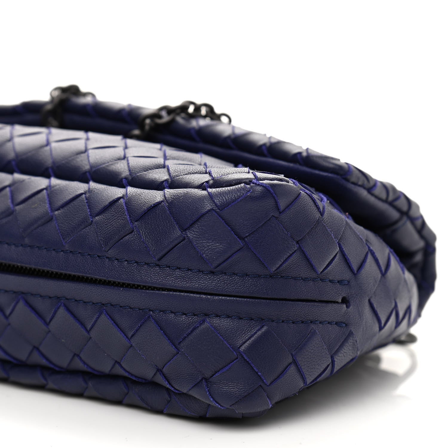 Bottega Veneta Nappa Intrecciato Small Chain Crossbody Atlantic 12 of 12