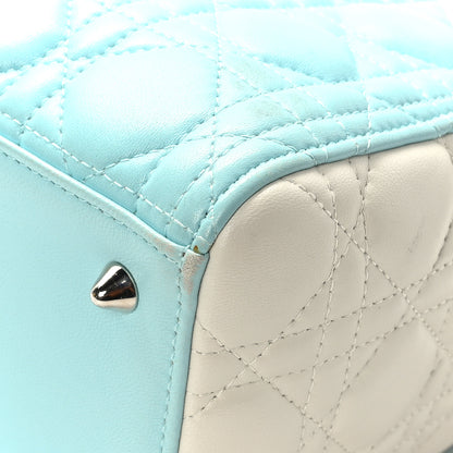 Christian Dior Lambskin Cannage Medium Tri-Color Lady Dior Blue Green 11 of 13