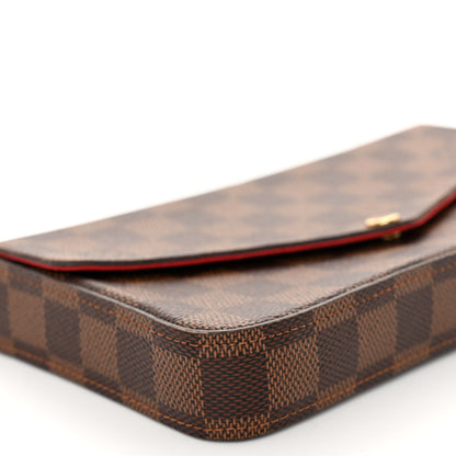 Louis Vuitton LOUIS VUITTON Damier Ebene Pochette Felicie Chain Wallet 9 of 11