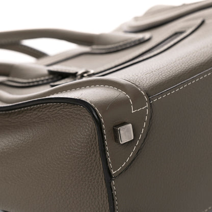 Celine Drummed Calfskin Micro Luggage Souris 11 of 13