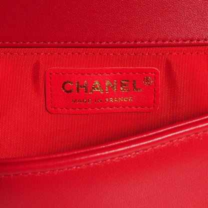 Chanel Lambskin Quilted Medium Boy Flap Red 7 of 9