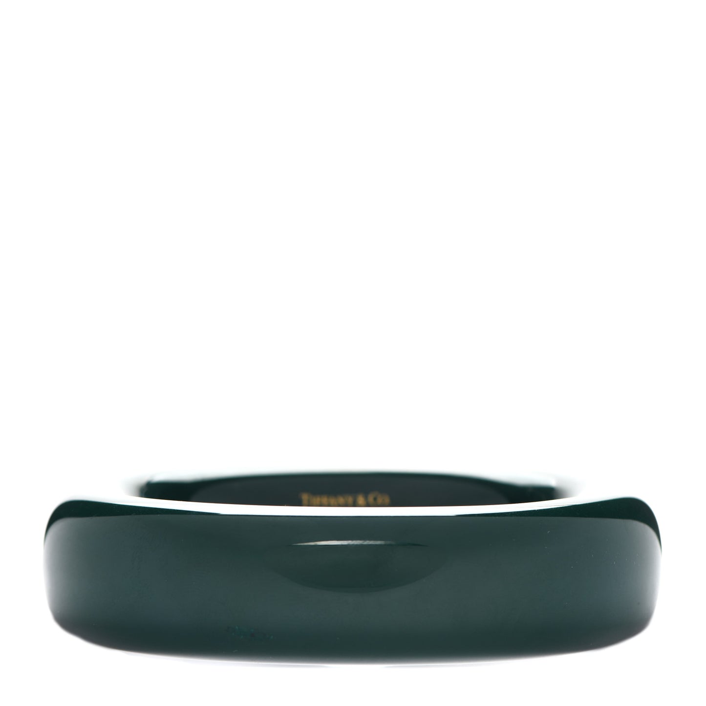 Lacquer Hardwood Elsa Peretti Doughnut Bangle Bracelet Green