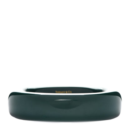 Tiffany Lacquer Hardwood Elsa Peretti Doughnut Bangle Bracelet Green 1 of 4