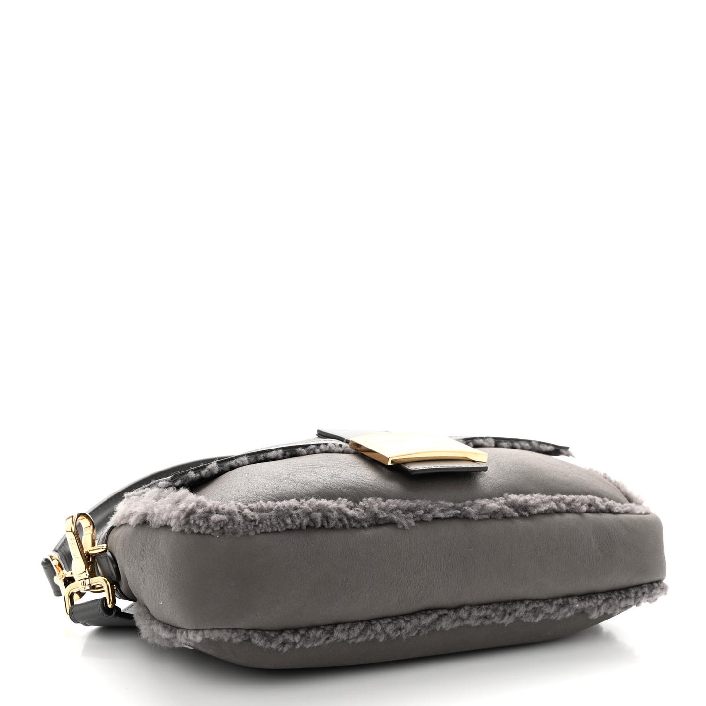 Lambskin Shearling Baguette Anthracite