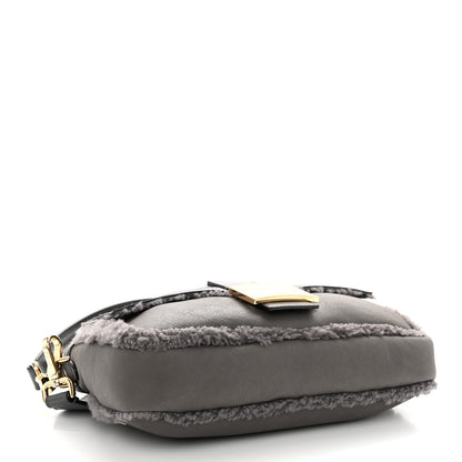 Fendi Lambskin Shearling Baguette Anthracite 4 of 9