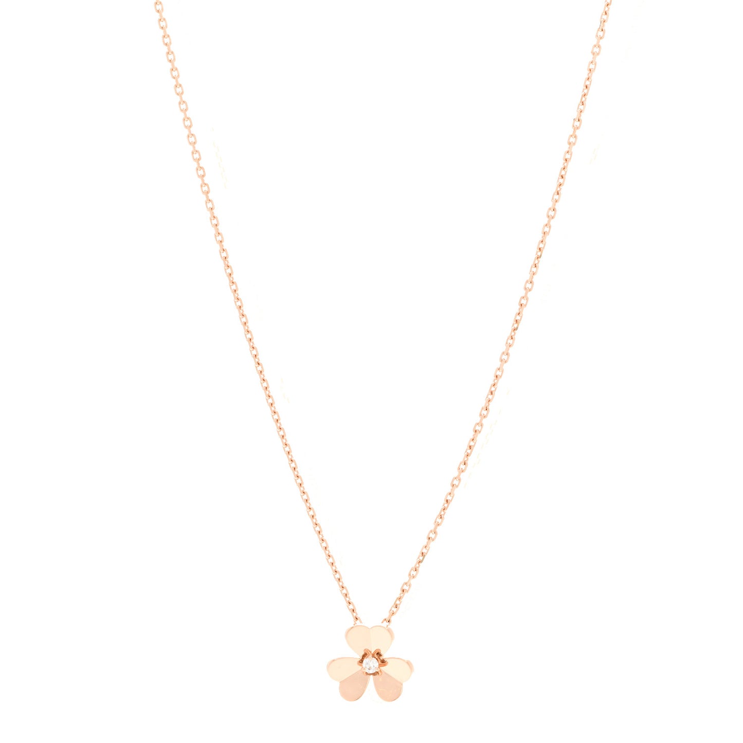 18K Rose Gold Diamond Small Frivole Pendant Necklace