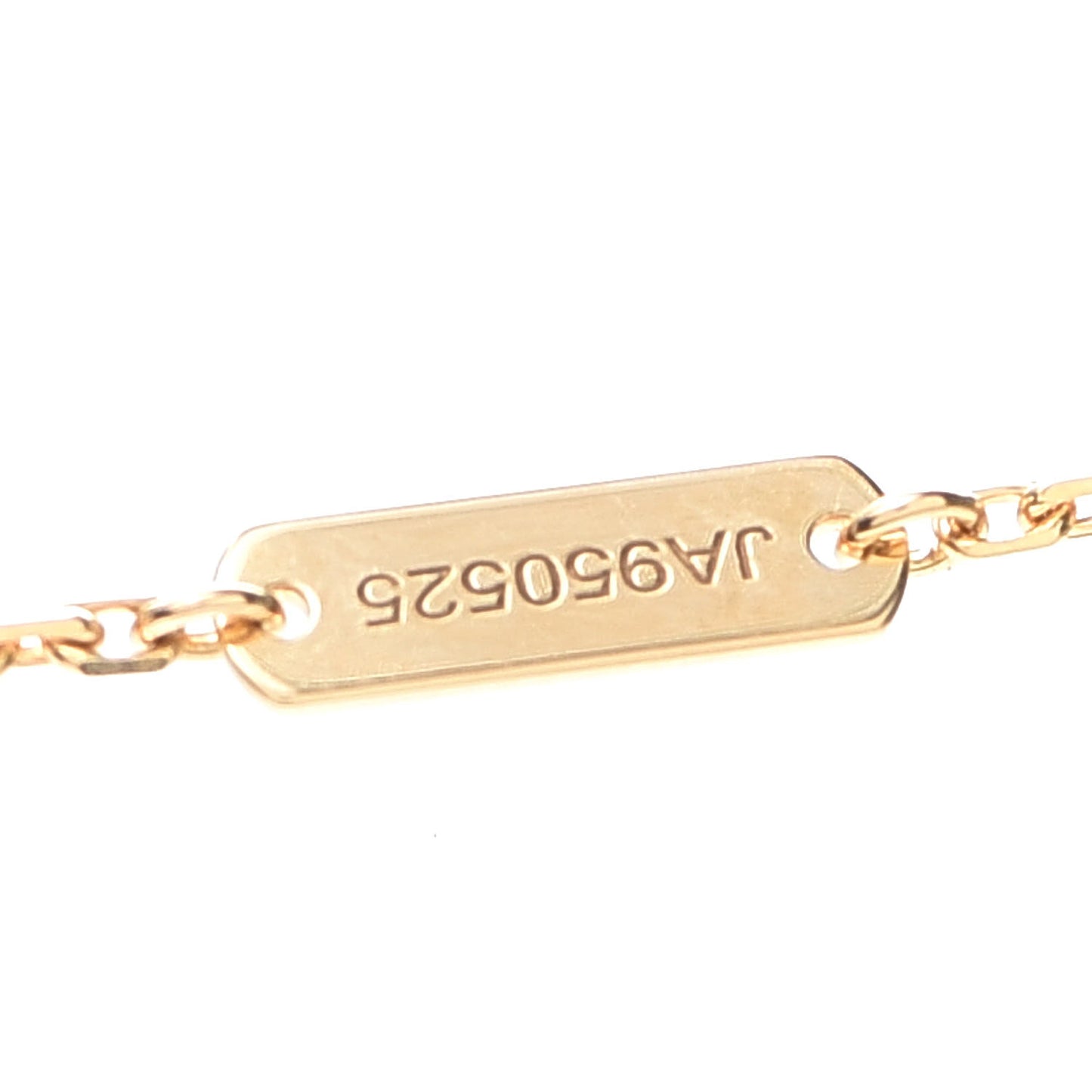 18K Yellow Gold Mother of Pearl Vintage Alhambra Pendant Necklace