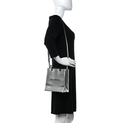 Balenciaga Calfskin Logo XXS Shopping Tote Gris Fossile 2 of 8