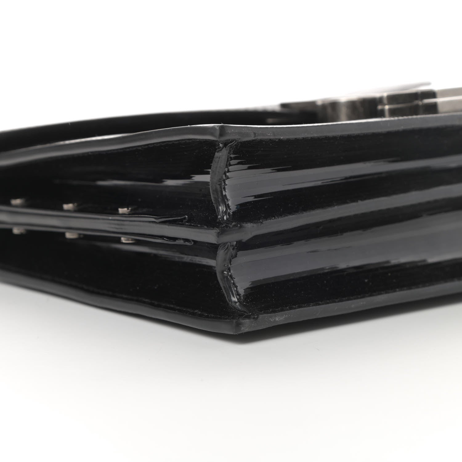 Saint Laurent Patent Monogram Cassandra Clasp Bag Black 9 of 11