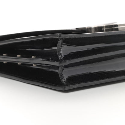 Saint Laurent Patent Monogram Cassandra Clasp Bag Black 9 of 11
