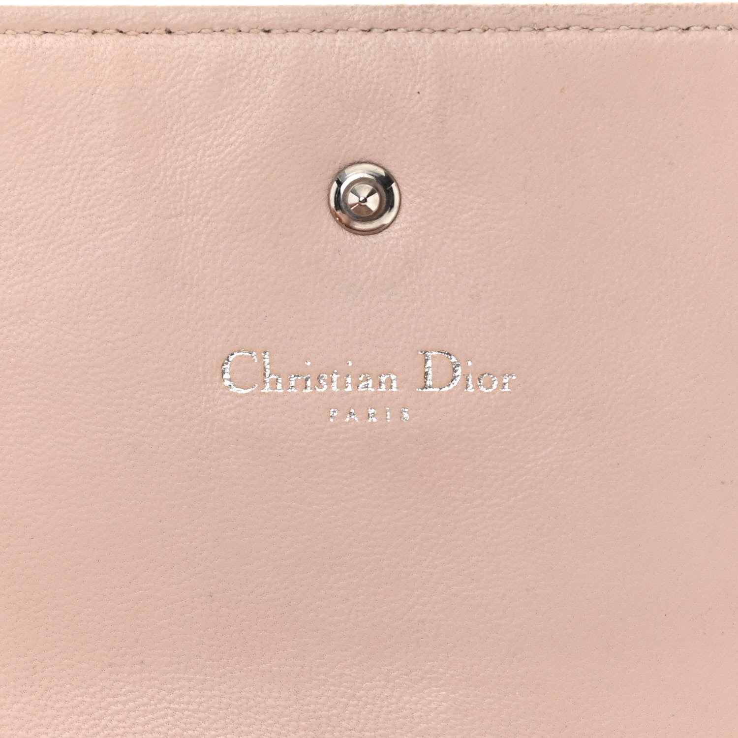 Christian Dior Grained Calfskin Diorama Wallet on Chain Pouch Nude 6 of 15