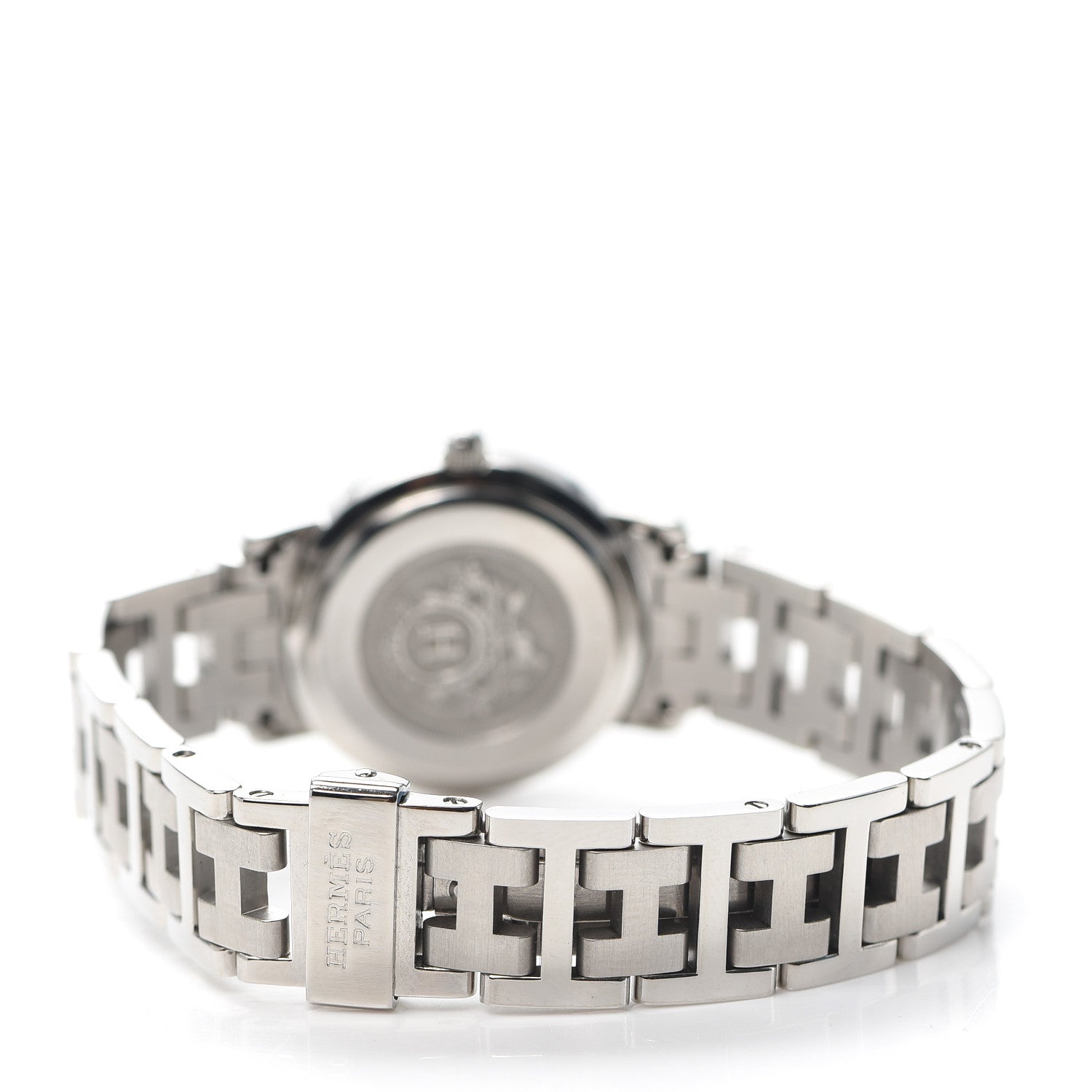 Hermes Stainless Steel 24mm Clipper Quartz Watch Black 3 of 5